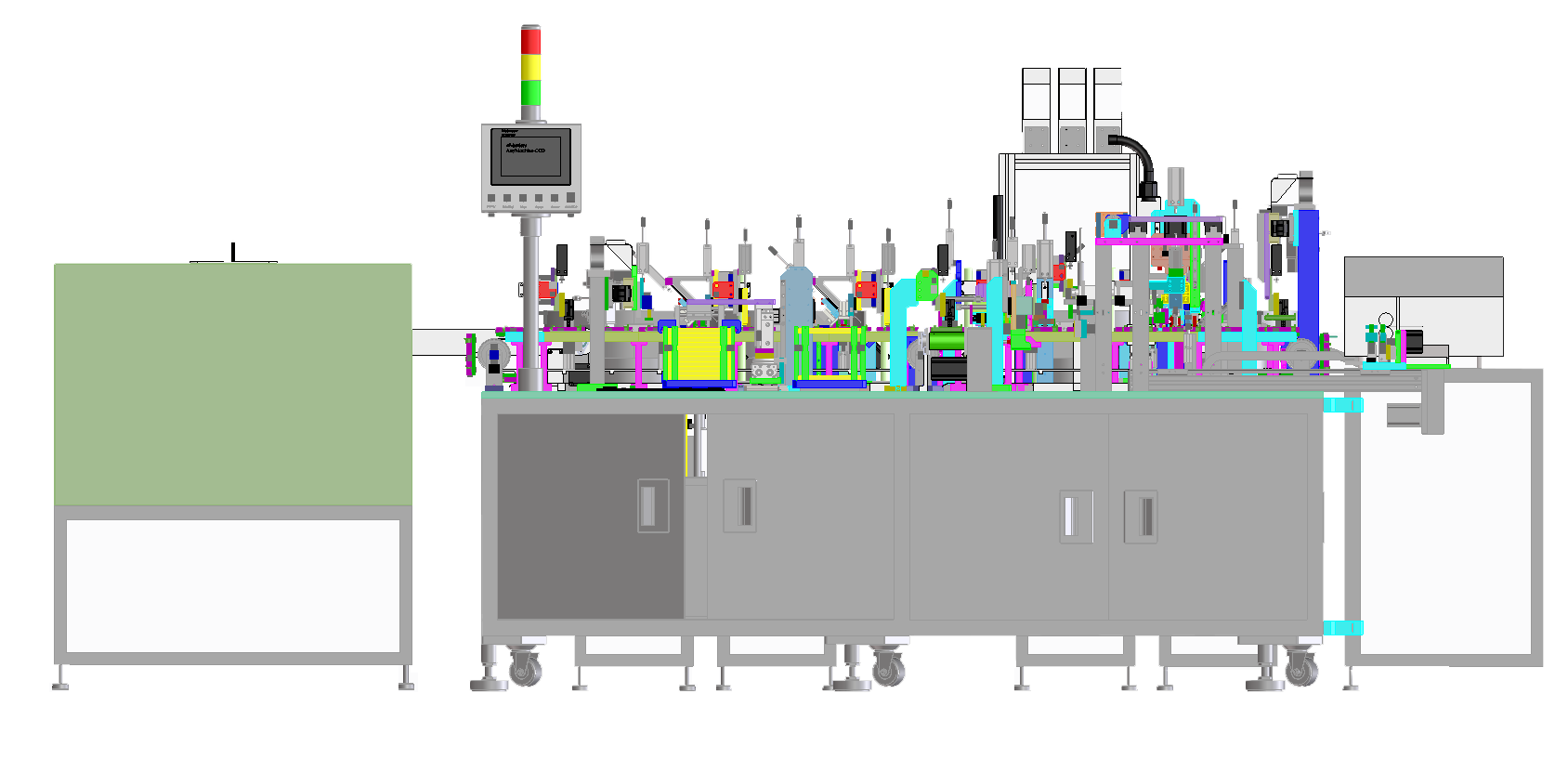 自動化組裝的工作流程的主要結構，以及使用注意事項